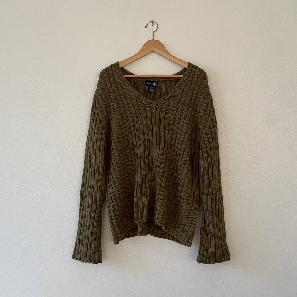 Venezia Jeans Lane Bryant Wool Blend Sweater Ribbed Vneck